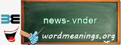 WordMeaning blackboard for news-vnder